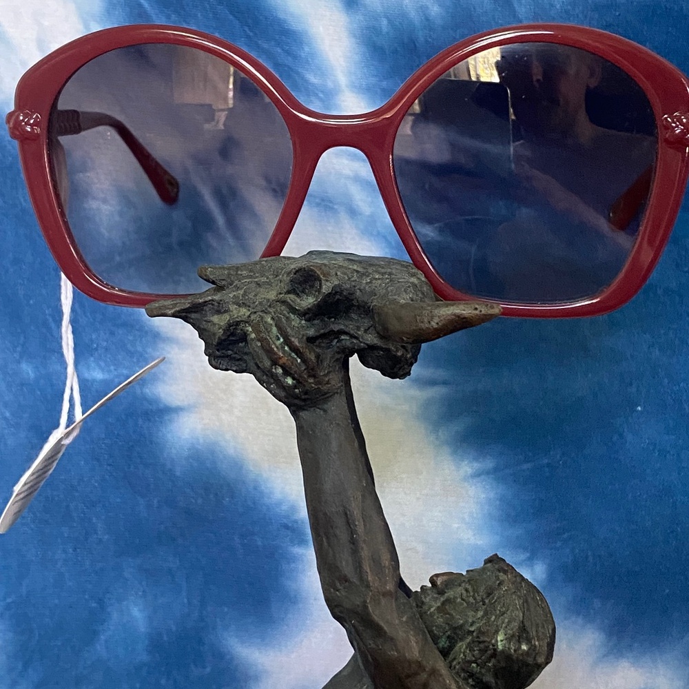 Chloé CH0003S Oversized Red Sunglasses - Bio-Based Frame